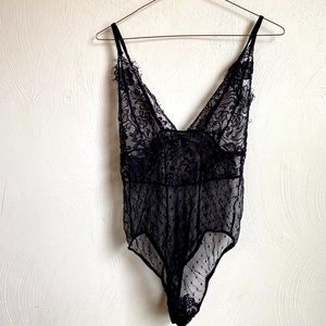 Sheer lace bodysuit